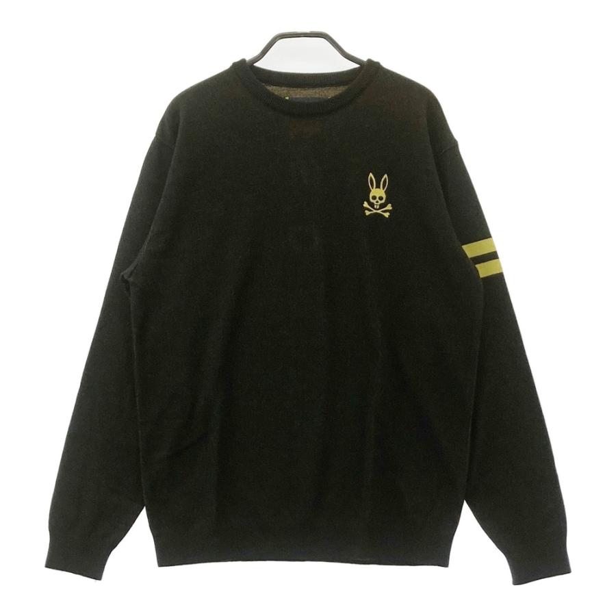 PSYCHO BUNNY サイコバニー 長袖ニットセーター ブラック系 L ゴルフ