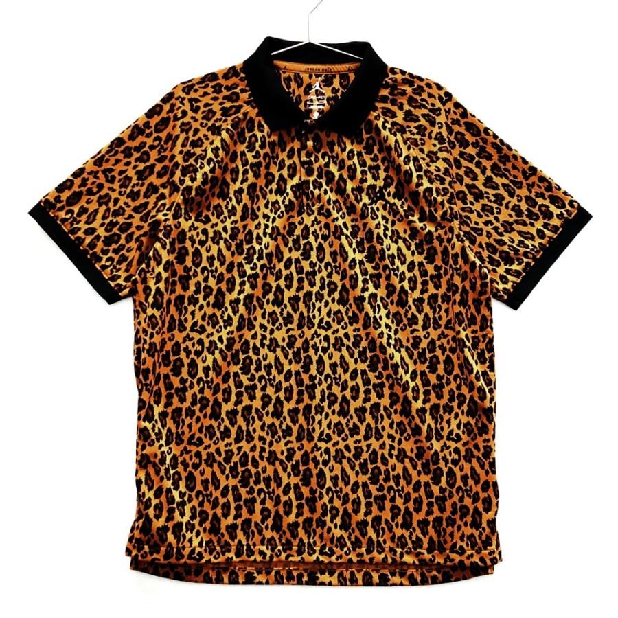 ジョーダン　JORDAN ゴルフウェア　半袖ポロシャツ　レオパード　ブラック JORDAN GOLF ジョーダンゴルフ 半袖ポロシャツ ヒョウ柄 レオパード