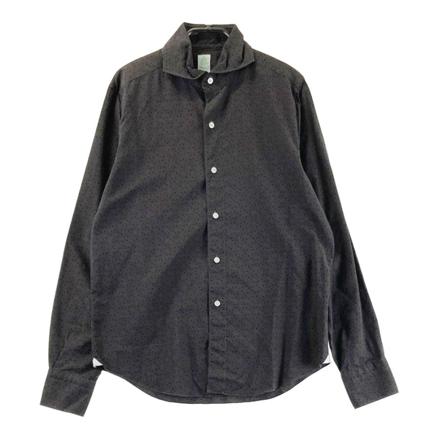 Finamore フィナモレ　ドットシャツ　長袖シャツ S 未使用 Finamore フィナモレ ドットシャツ 長袖シャツ S 未使用 Finamore
