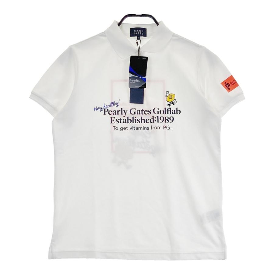 【新品 未使用】パーリーゲイツ　2025春夏新作　メンズ　半袖ポロシャツ　白　L PEARLY GATES パーリーゲイツ 2025年モデル 半袖ポロシャツ ロゴ