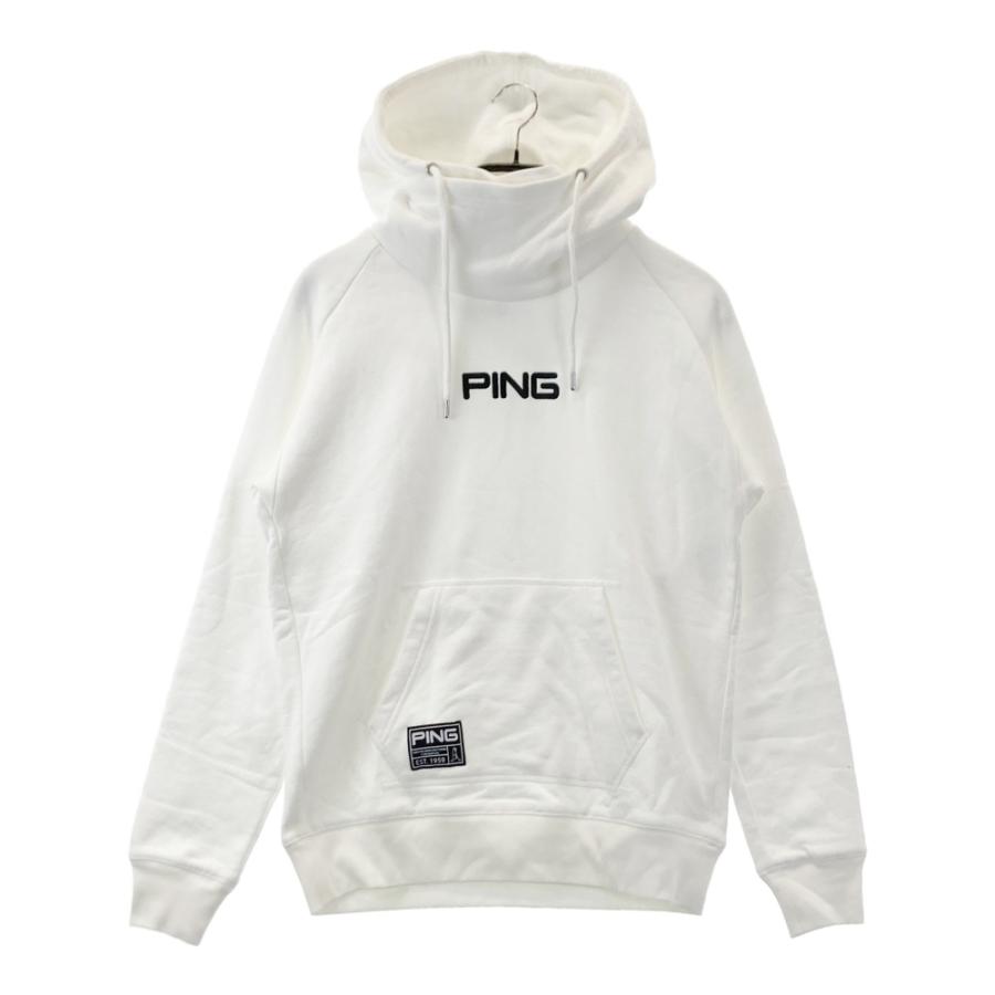 サ*な様 ★新品未使用近★Ping ピン　レディースパーカー PING ピン スウェットパーカー ホワイト系 S ゴルフウェア レディース