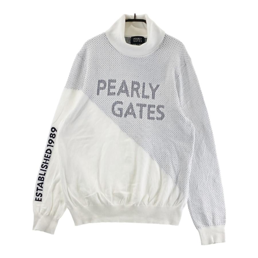 PEARLY GATES ホワイト セーター サイズ4 PEARLY GATES パーリーゲイツ 2025年 タートル ニット セーター