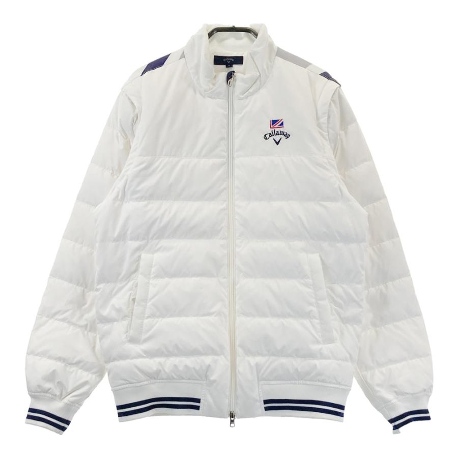【高級】Callaway 2wayアウター　コート CALLAWAY キャロウェイ 2WAY ダウンジャケット ホワイト系 M ゴルフ