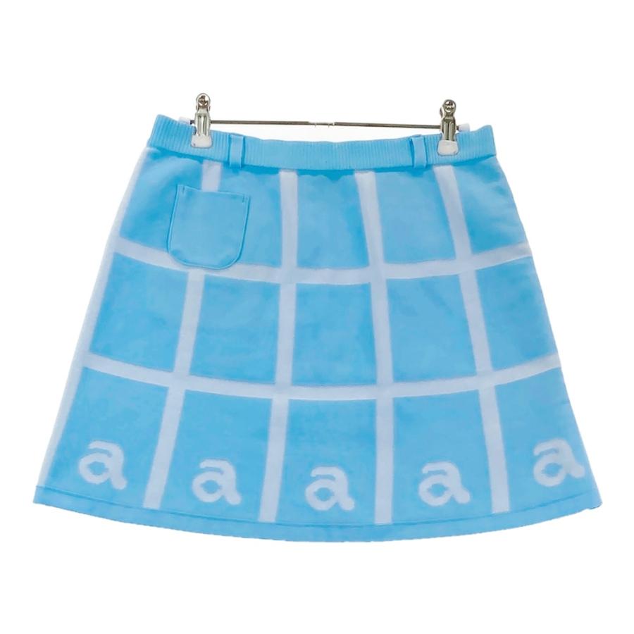 【新品】アルチビオ ニットスカート ブルー Mサイズ ARCHIVIO アルチビオ ; ニットスカート チェック柄 ブルー系 38 ゴルフ