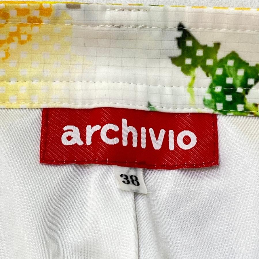 ARCHIVIO アルチビオ パンツ ドットエアー 花柄 ホワイト系 38 ゴルフ