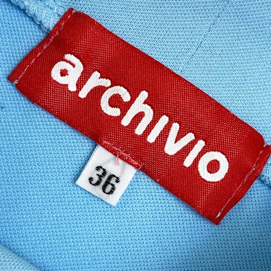 ARCHIVIO アルチビオ ハイネックノースリーブシャツ ブルー系 36