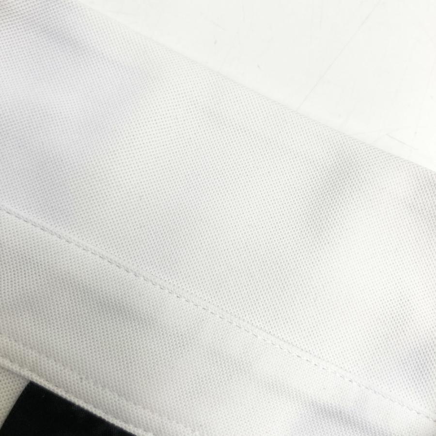 DESCENTE GOLF デサントゴルフ 半袖ポロシャツ ボーダー柄 ホワイト系