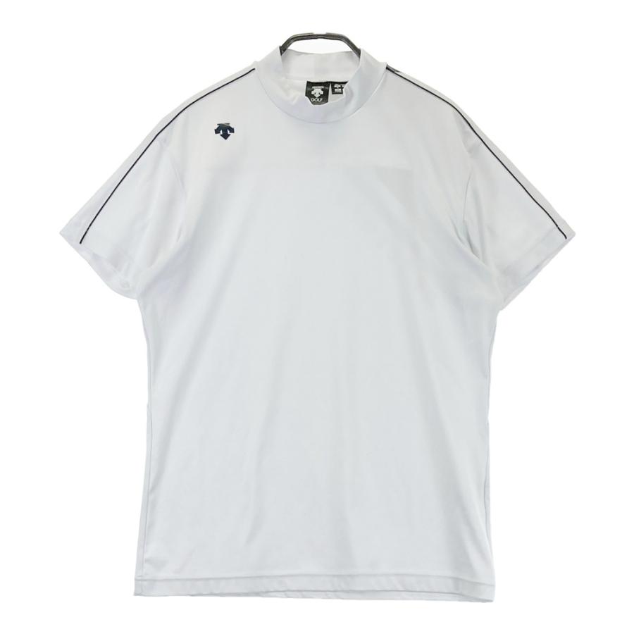 DESCENTE GOLF デサントゴルフ モックネック 半袖Tシャツ ホワイト系 M