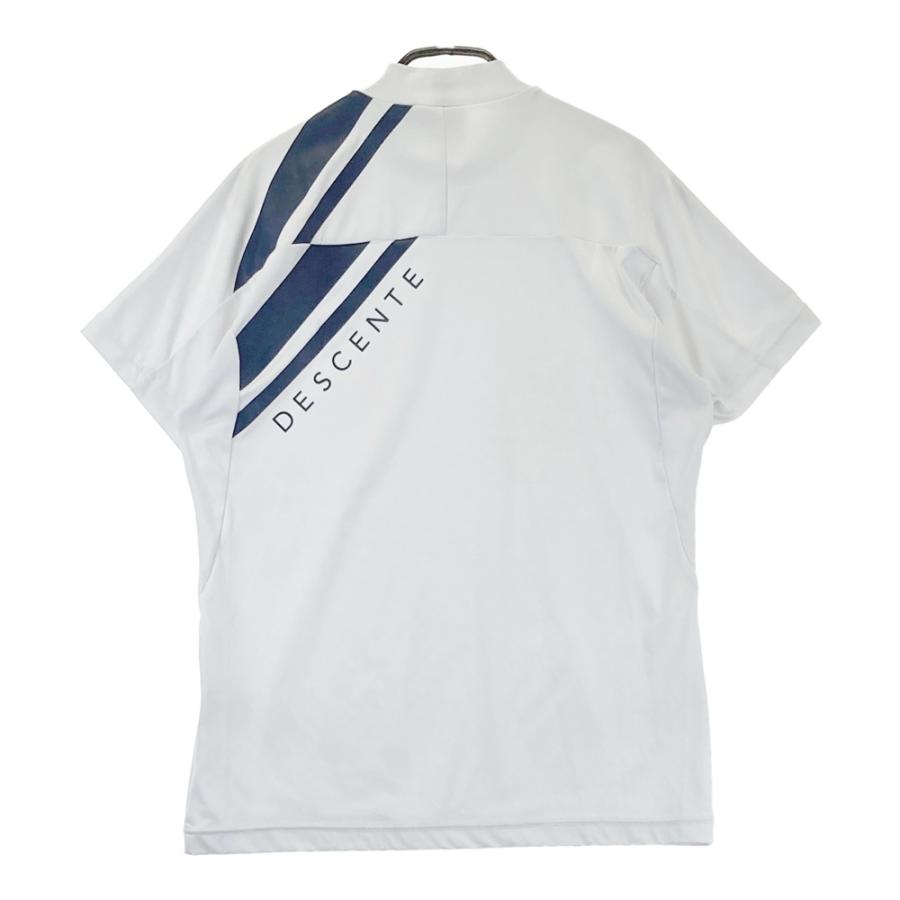 DESCENTE GOLF デサントゴルフ モックネック 半袖Tシャツ ホワイト系 M