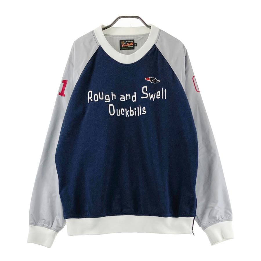 rough&swell ラフアンドスウェル 蓄熱中綿入りジップアップブルゾンM ROUGH&SWELL ラフアンドスウェル 蓄熱ブルゾン フリース切替 ネイビー