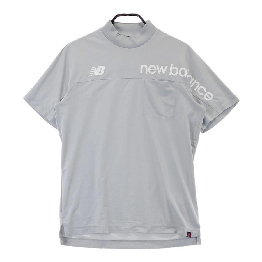 NEW BALANCE GOLF ニューバランス モックネック 半袖Tシャツ グレー系