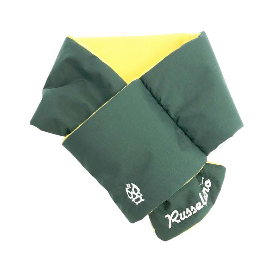 新品】RUSSELUNO ラッセルノ フリースマフラー グリーン系 F ゴルフ
