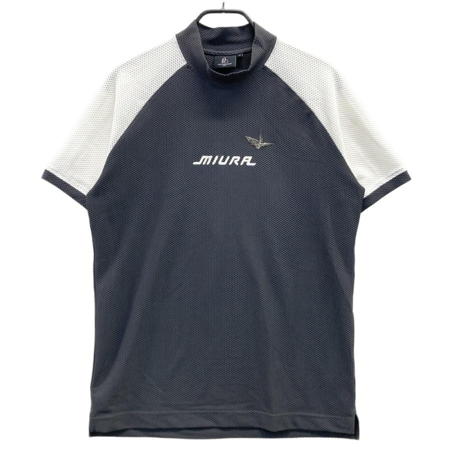 1PIU1UGUALE3 GOLF モックネック 半袖Tシャツ メッシュ グレー系 4 