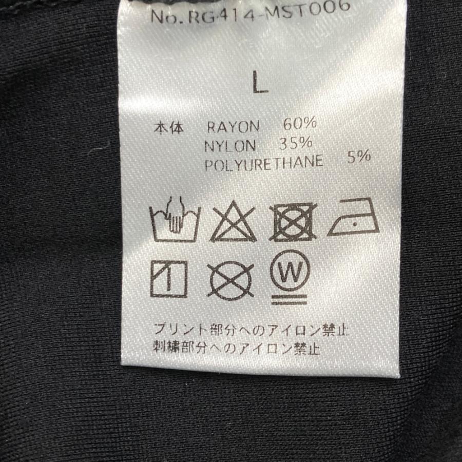 RUFFLOG ラフロッグ モックネック 半袖Tシャツ ブラック系 L ゴルフ