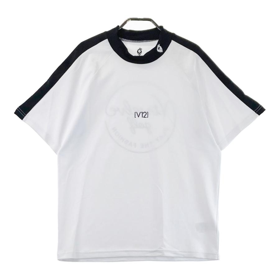 新品】ヴィトゥエルヴ ゴルフ メンズ 半袖 モックネック 白 M V12 ヴィ