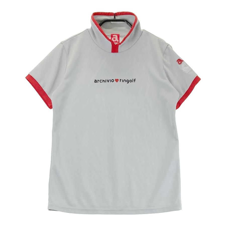 ARCHIVIO アルチビオ ハイネック半袖Tシャツ グレー系 38 ゴルフウェア 