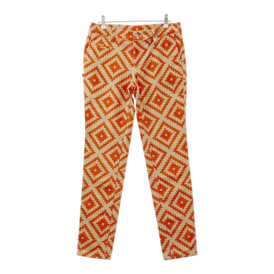 JACK BUNNY ジャックバニー ストレッチパンツ 総柄 ブラウン系 1