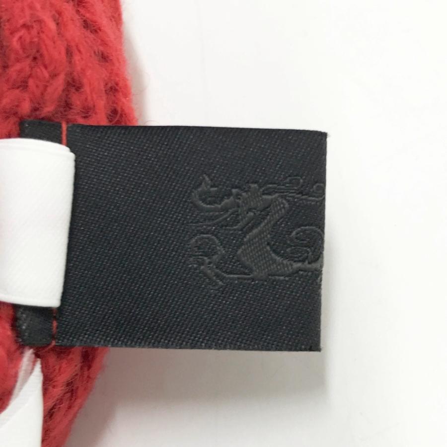 新品】DANCE WITH DRAGON ダンスウィズドラゴン ニット帽 レッド系 F