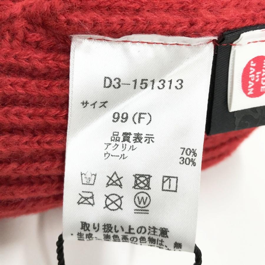 新品】DANCE WITH DRAGON ダンスウィズドラゴン ニット帽 レッド系 F