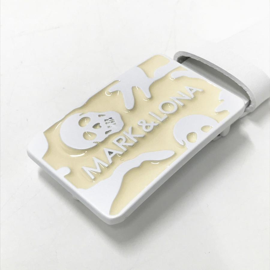 MARK&LONA マークアンドロナ ベルト ホワイト系 ゴルフウェア