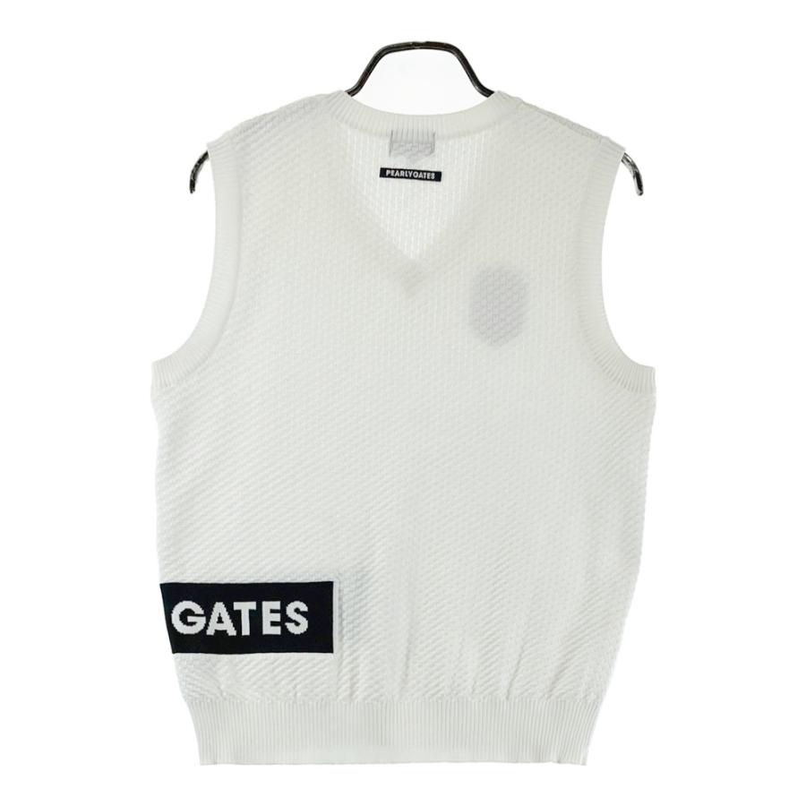 PEARLY GATES ベスト　サイズ4 白 PEARLY GATES（パーリーゲイツ） ニットベスト ホワイト系 4 ゴルフ