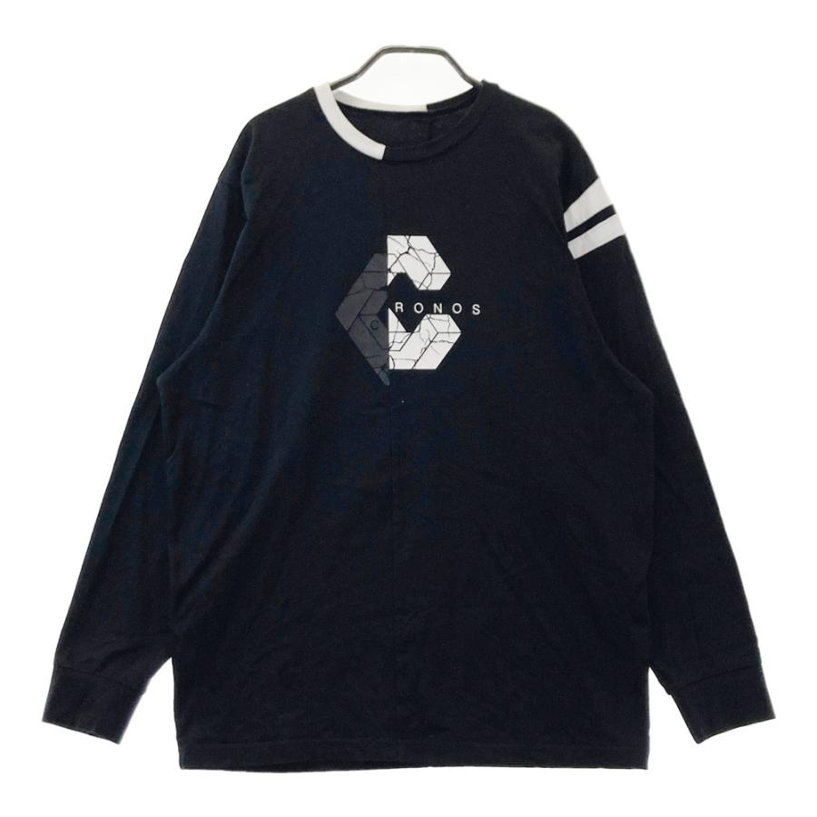 CRONOS BLACK Vネック長袖シャツ 38(M) 黒 CRONOS BLACK ACTIVE FIT