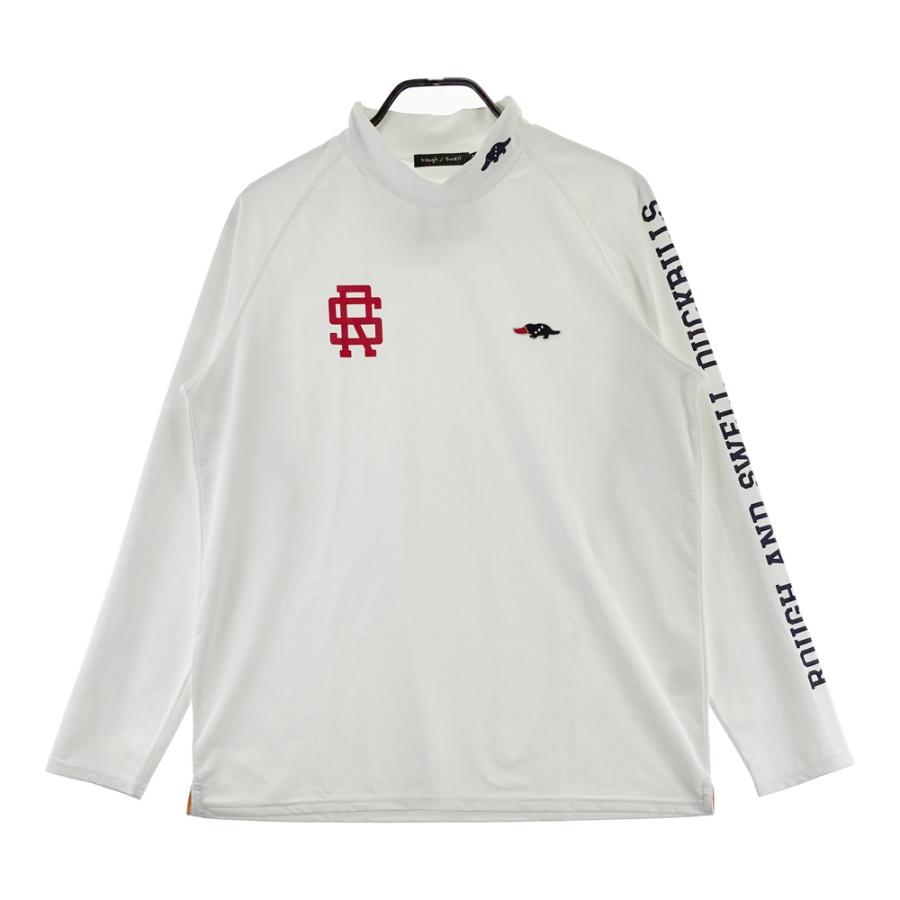 rough&swell ラフアンドスウェル　モックネック　長袖シャツ　メンズ ROUGH&SWELL ラフアンドスウェル モックネック長袖Tシャツ ホワイト系