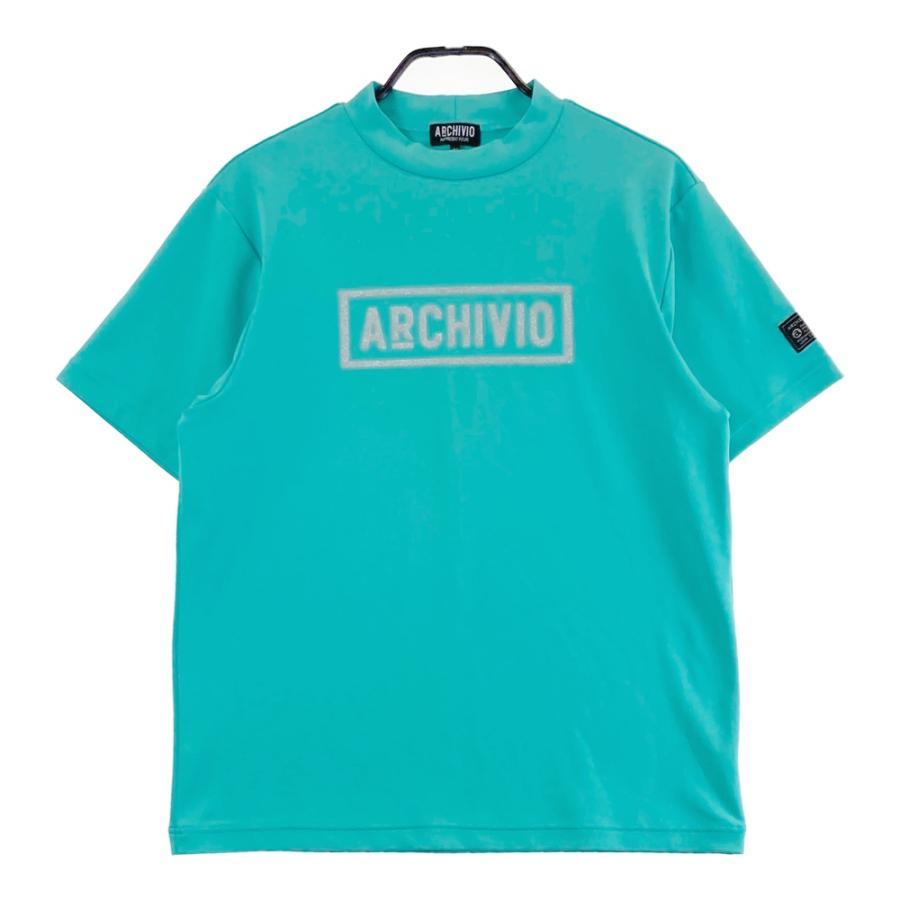 サイズ：46 ARCHIVIO アルチビオ  ハイネック 半袖Tシャツ  ブルー系 [240101571257] ゴルフウェア メンズ ストスト ARCHIVIO アルチビオ ハイネック 半袖Tシャツ ブルー系 46 ゴルフ
