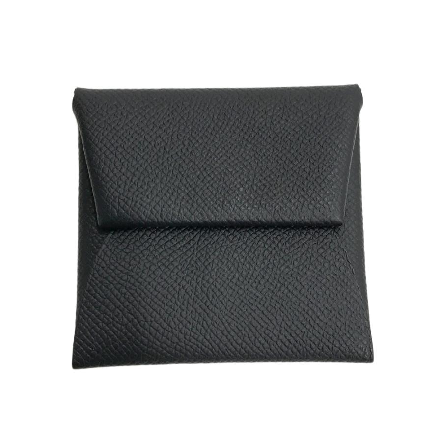 美品】HERMES エルメス U刻印 バスティア コインケース ブラック系