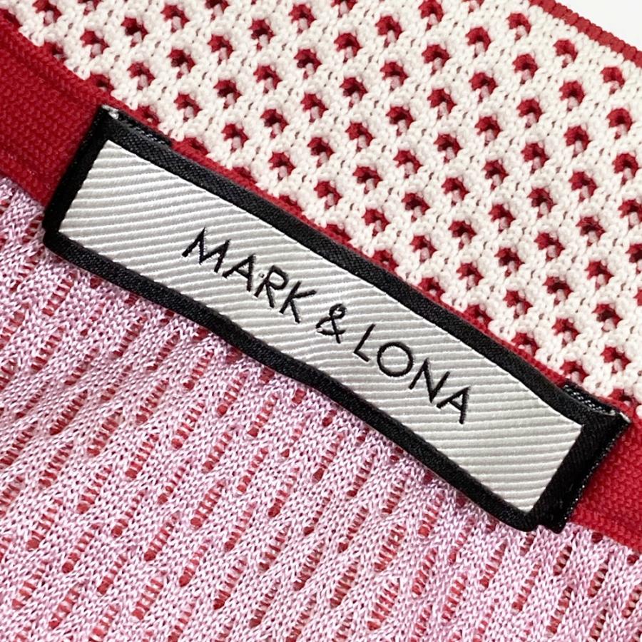MARK\u0026LONA マークアンドロナ  半袖ポロシャツ 総柄 レッド系 48 ゴルフウェア メンズの画像