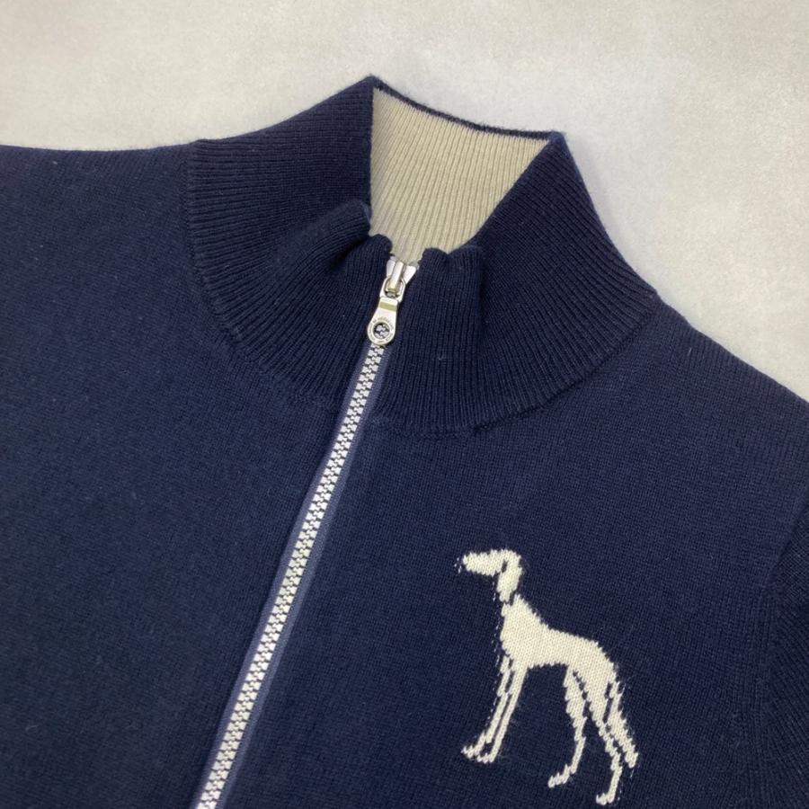 ADABAT アダバット 蓄熱 ニット ジップジャケット ネイビー系 38