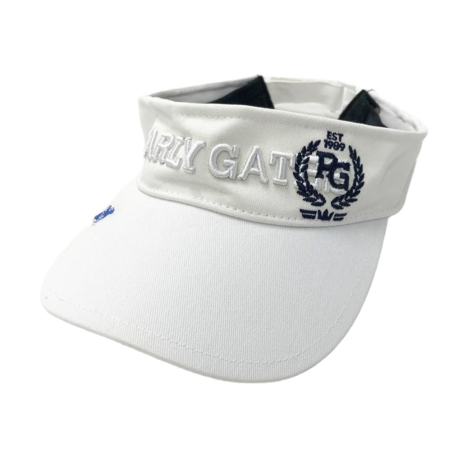 V050 PEARLY GATES パーリーゲイツ サンバイザー ロゴ ホワイト 白