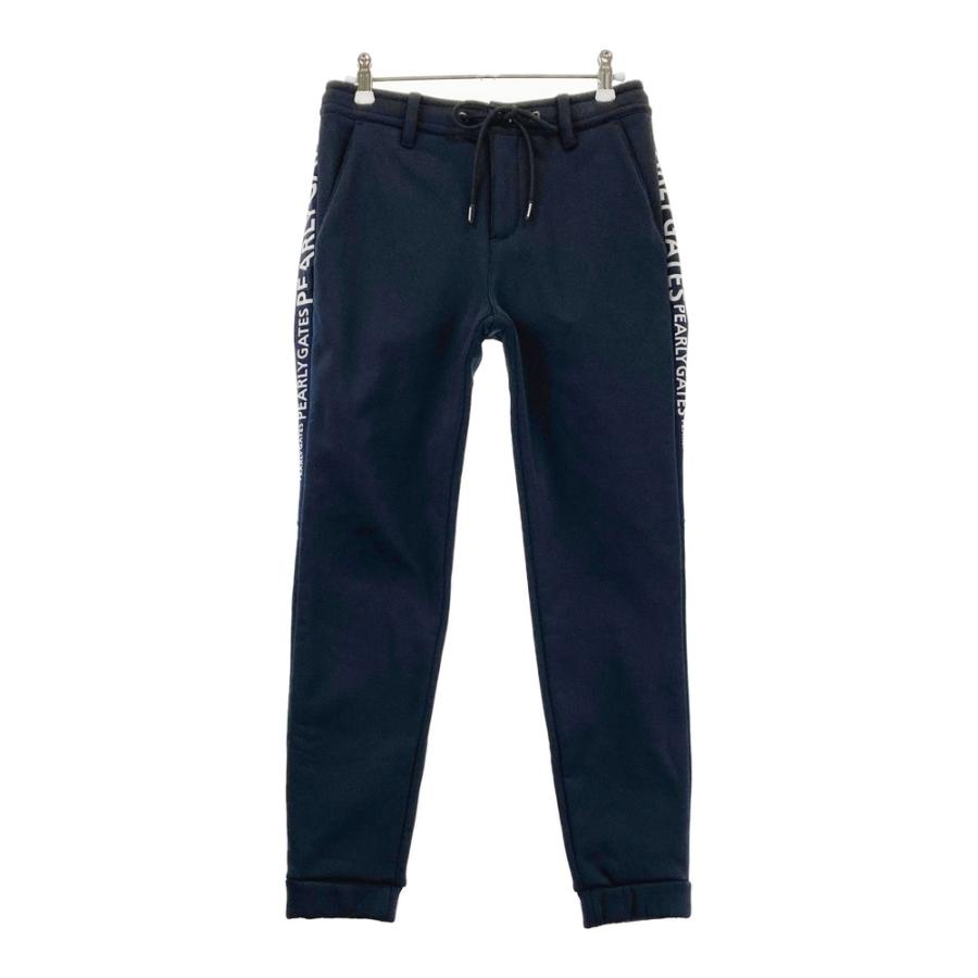 PEARLY GATES パーリーゲイツ 裏フリース ロングパンツ ブラック系 0