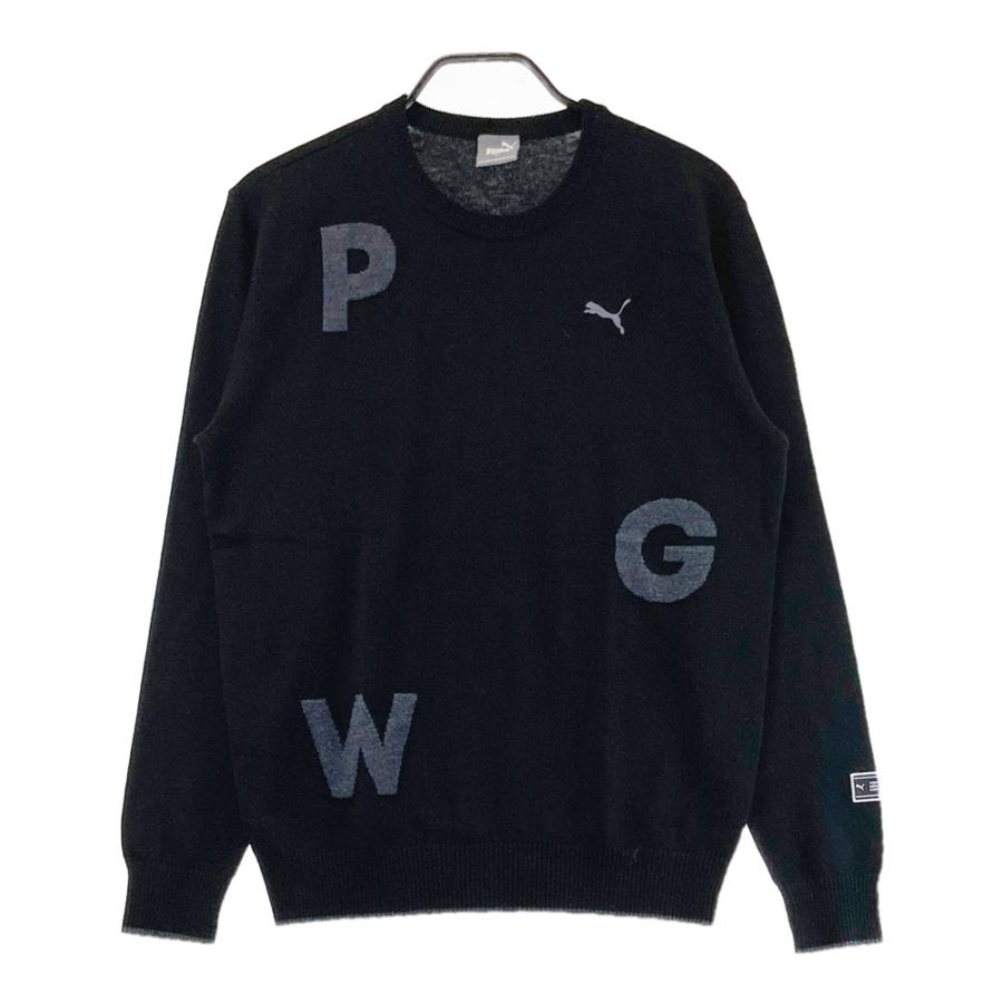 PUMA GOLF プーマゴルフ ニットポロ 日本製 Lサイズ 黒 PUMA（プーマ） PUMA GOLF プーマゴルフ ニット セーター ブラック系 L