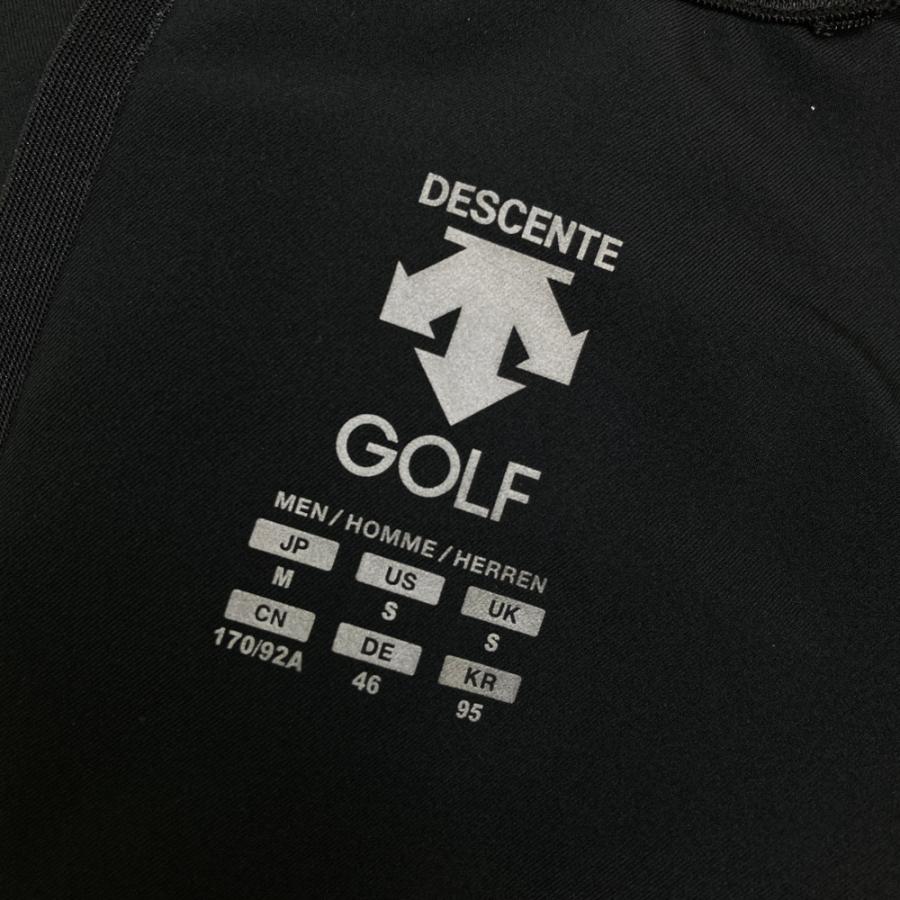 DESCENTE GOLF デサントゴルフ 半袖モックネックTシャツ ブラック系 M