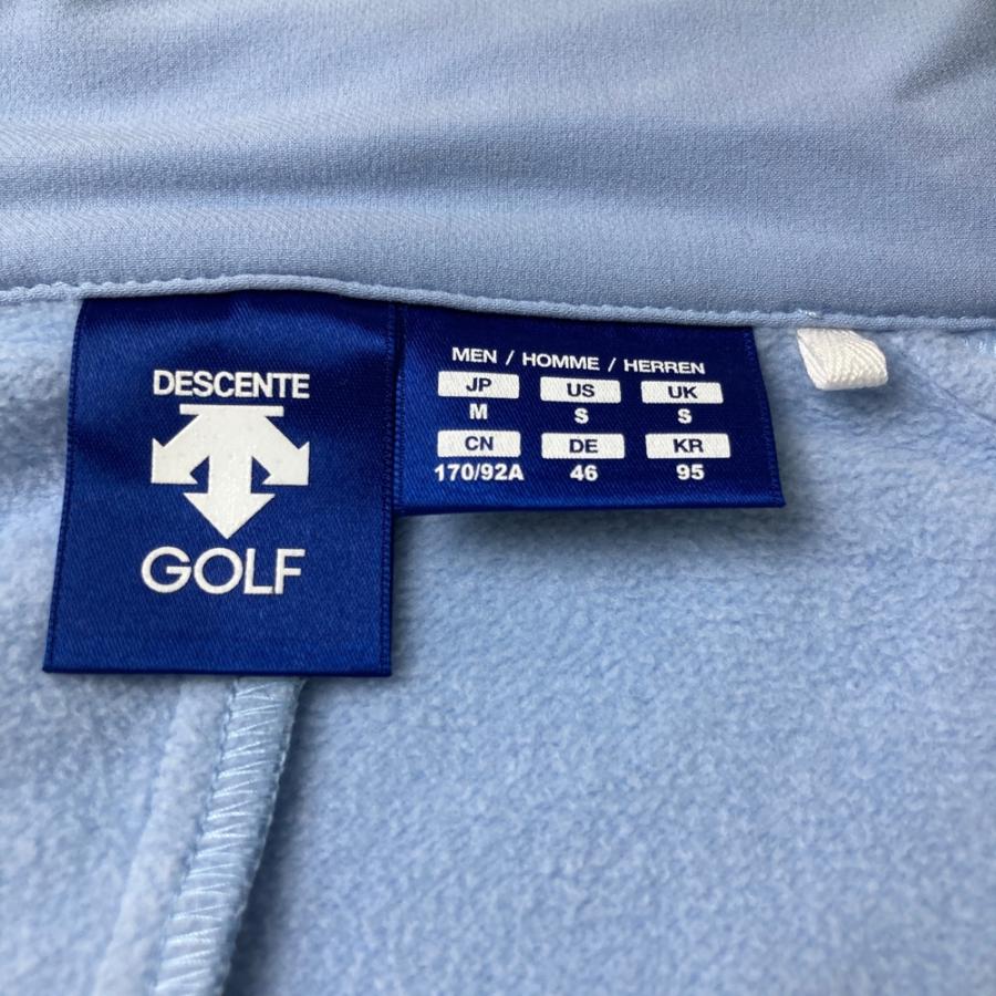 【デサントゴルフ】美品 ジップジャケット ロゴ ネイビー Mサイズ レディース サイズ：M DESCENTE GOLF デサントゴルフ 裏メッシュ フード付 ジップ