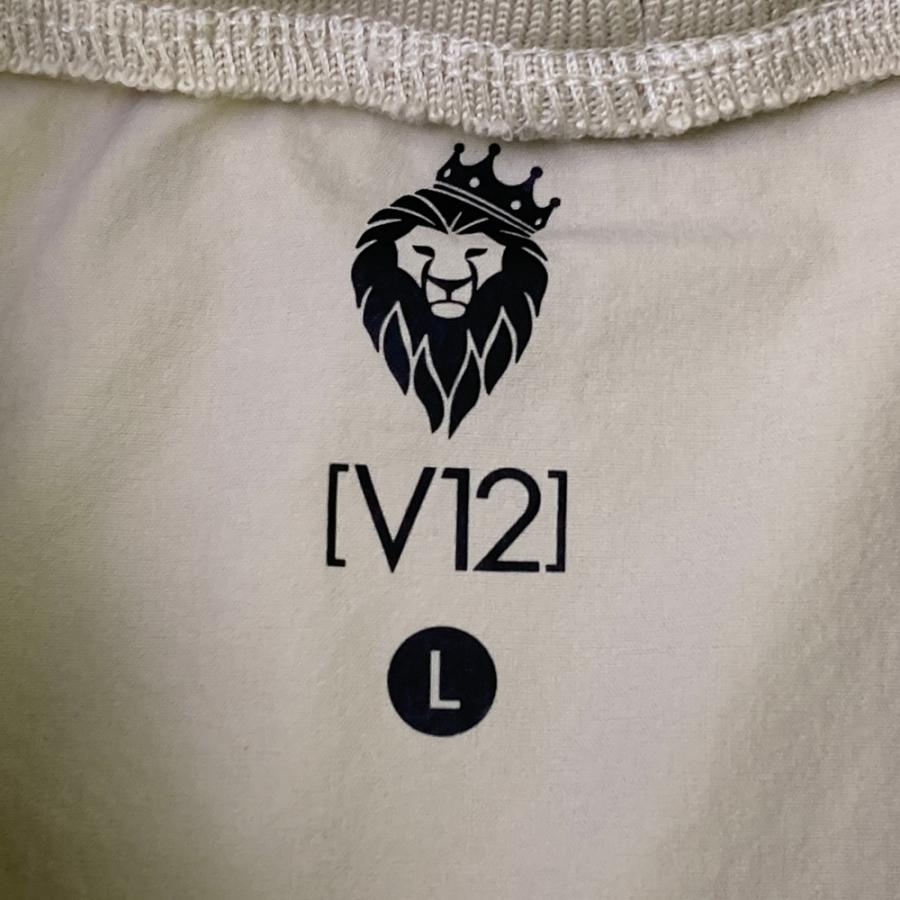 V12 ヴィトゥエルヴ 2025年モデル モックネック 半袖Tシャツ ベージュ