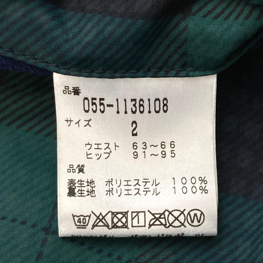 サイズ：2 PEARLY GATES パーリーゲイツ  裏地付 ロングパンツ 裏起毛 チェック柄 グリーン系 [240101573135] ゴルフウェア レディース ストスト PEARLY GATES パーリーゲイツ 裏地付 ロングパンツ 裏起毛 チェック柄