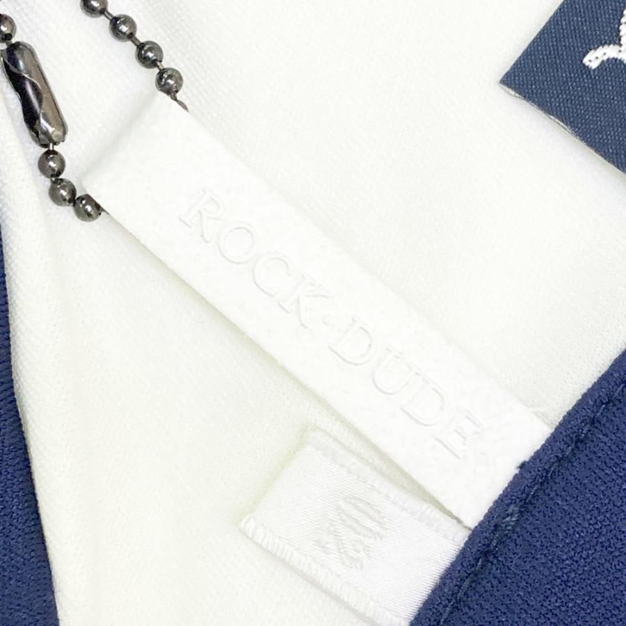 【新品】ROCK DUDE ロックデュード × MUTA MARINE 半袖ポロシャツ  ネイビー系 2 ゴルフウェア メンズの画像