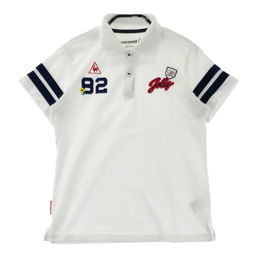 LE COQ GOLF ルコックゴルフ 半袖ポロシャツ ホワイト系 M ゴルフ
