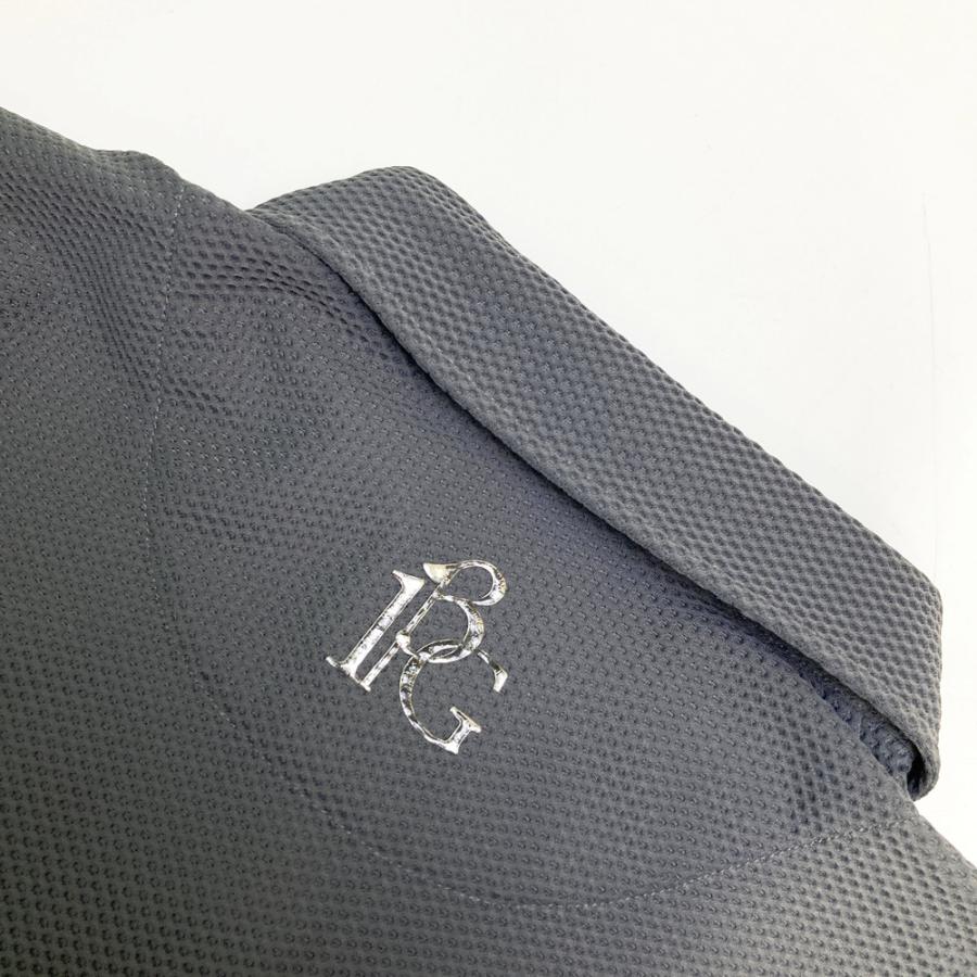 1PIU1UGUALE3 GOLF 半袖ポロシャツ 刺繍 グレー系 6 ゴルフウェア