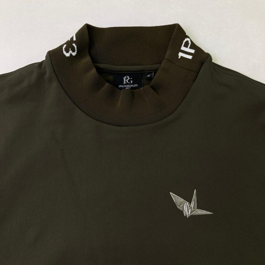 1PIU1UGUALE3 GOLF GRT189 NYU083 ハイネック長袖Tシャツ カーキ系 IV