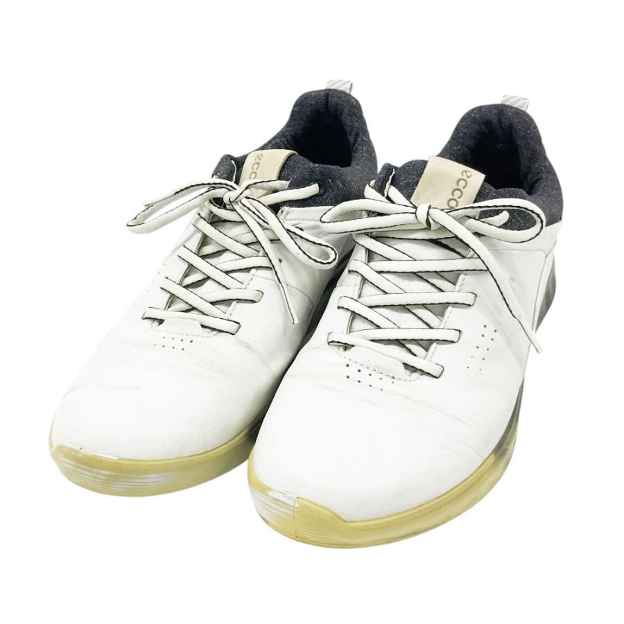美品！ ecco 37 ホワイト レディースゴルフシューズ 女性用 ecco エコー ゴルフシューズ ホワイト系 37 ゴルフウェア レディース