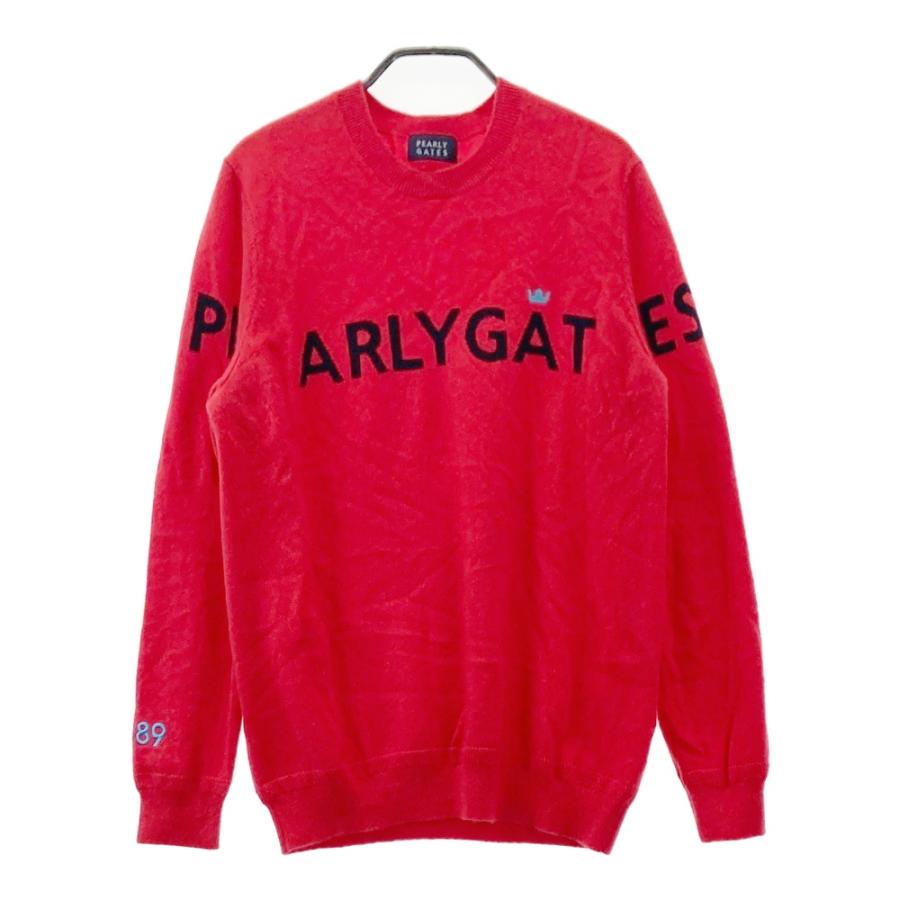 ⭐️美品 正規品 パーリーゲイツ カシミヤ ニット セーター サイズ：5 ブラック PEARLY GATES パーリーゲイツ カシミヤ ニットセーター レッド系 5