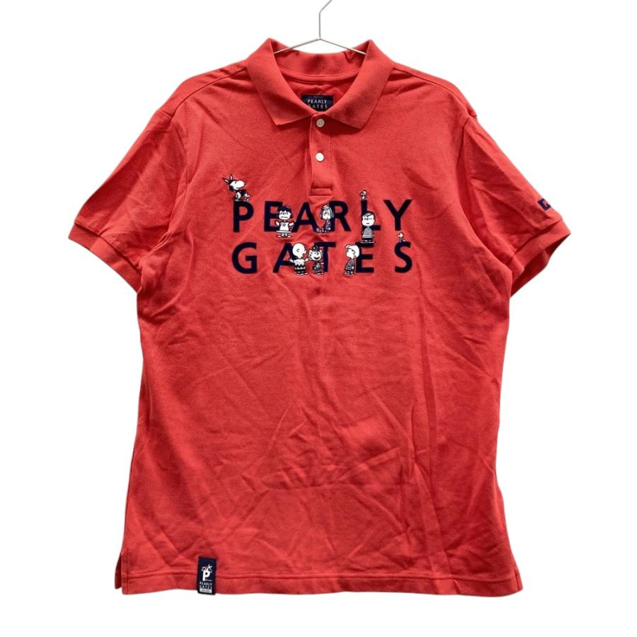 PEARLY GATES パーリーゲイツ ×PEANUTS 半袖ポロシャツ ロゴ