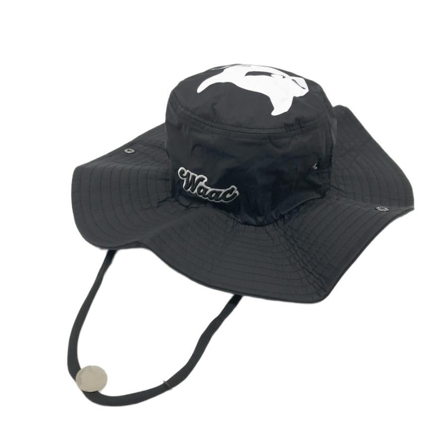 【中古良品】アニューゴルフ　バケットハット　耳当て　ボンボン　ブラック 中古良品】アニューゴルフ バケットハット 耳当て ボンボン ブラック