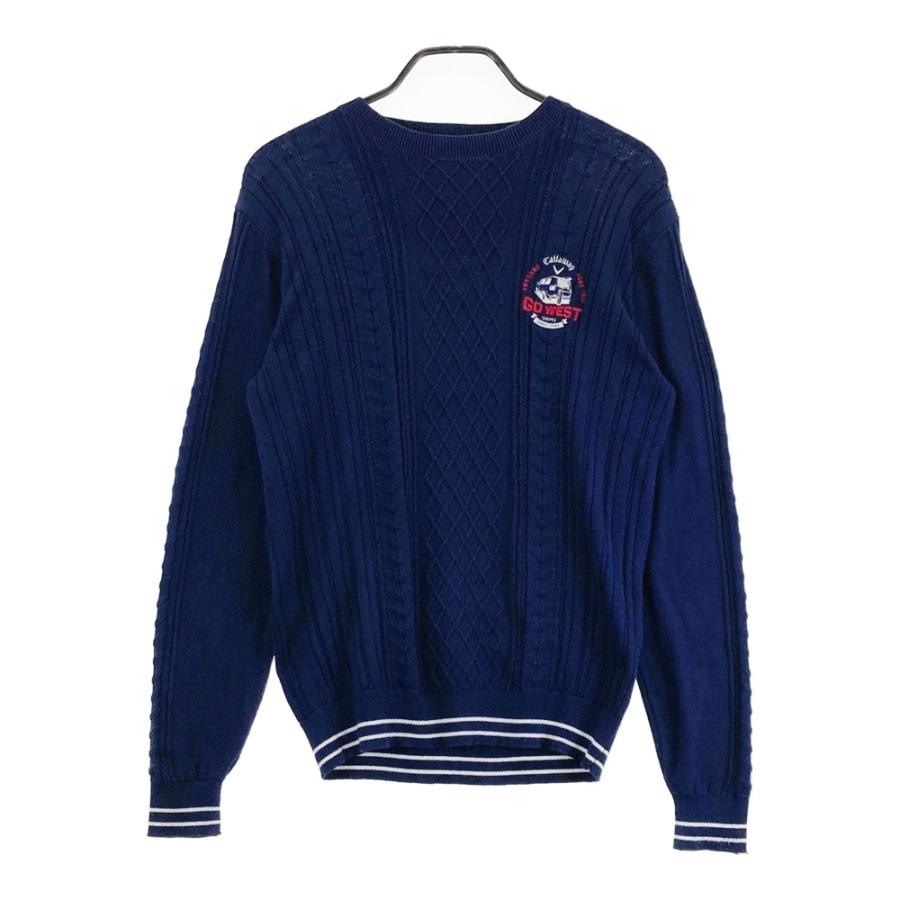 Callaway ロゴ セーター L ネイビー　ニット CALLAWAY キャロウェイ ニット セーター ネイビー系 L ゴルフウェア