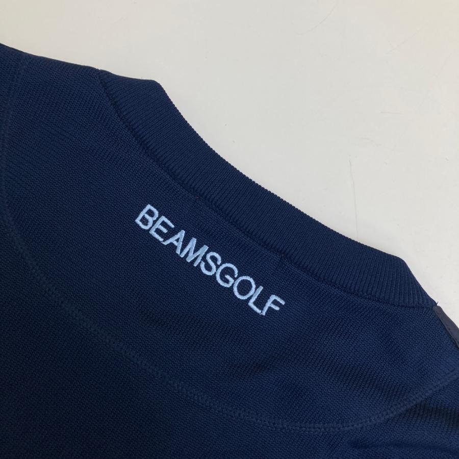 BEAMS GOLF ビームスゴルフ ニット切替 ジップジャケット ネイビー系