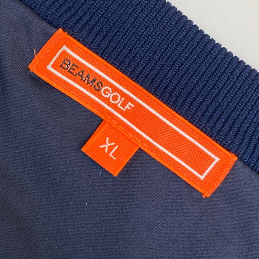 BEAMS GOLF ビームスゴルフ ニット切替 ジップジャケット ネイビー系