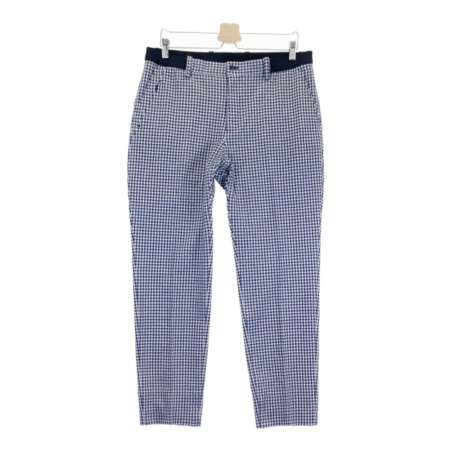 未使用級　ビームスゴルフ　チェック　ストレッチパンツ BEAMS GOLF ビームスゴルフ ストレッチパンツ チェック柄 ネイビー系